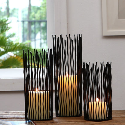 Modern Iron Candle Holder