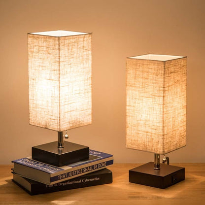 Soft Glow Linen Lamp