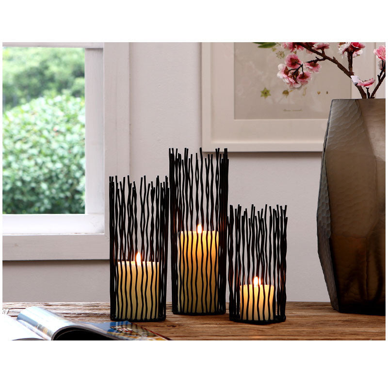 Modern Iron Candle Holder