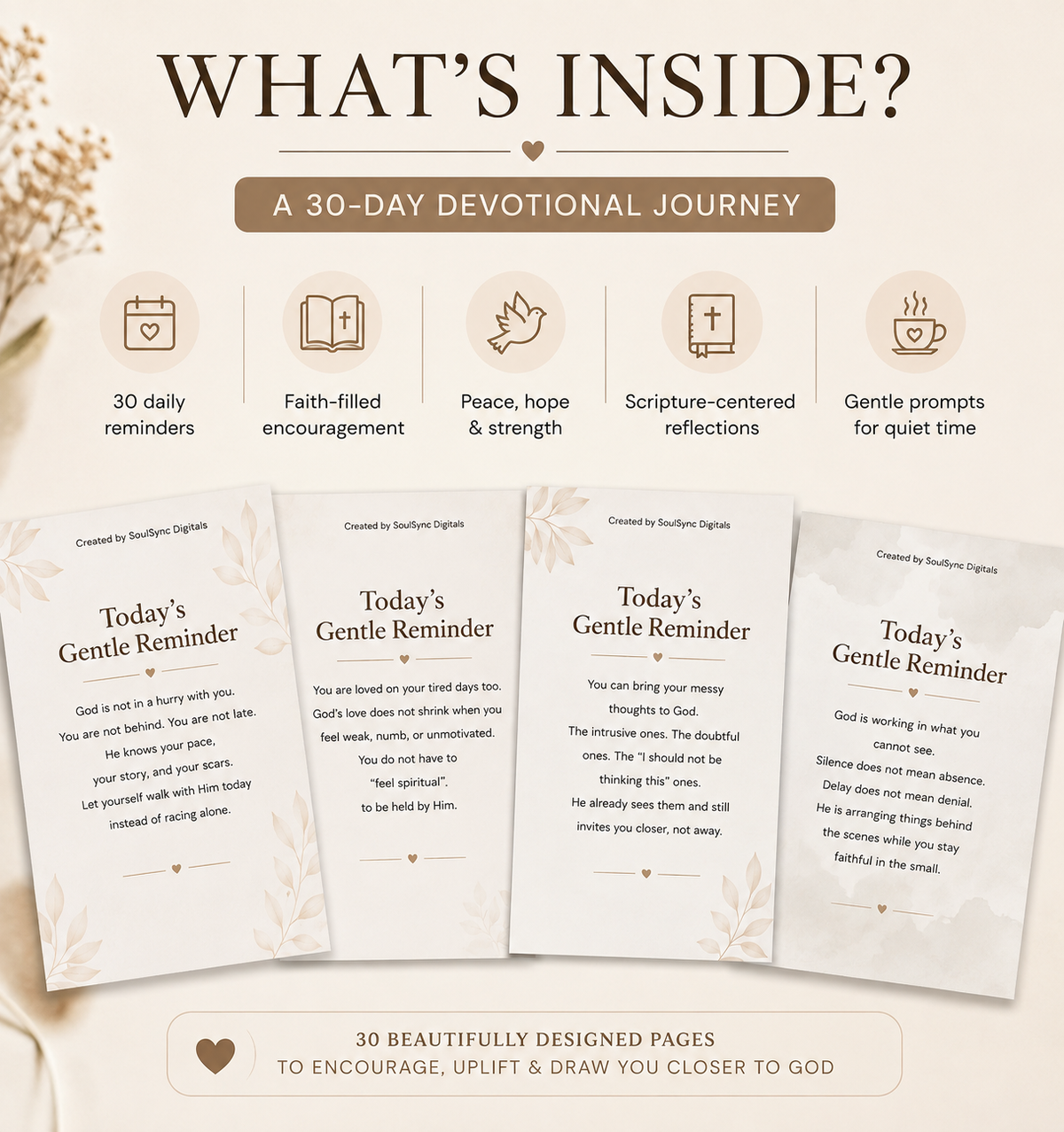 30-Day Christian Devotional | Gentle Faith Reminders & Scripture Reflection
